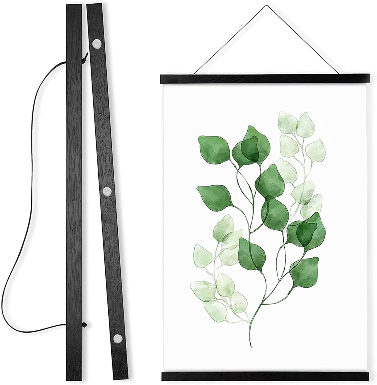 Magnetic Poster Hanger Frame, Black Magnet Poster Frame 12x16 12x18 12x36 for Paintings, Photos, Maps, Scrolls, Picture, Canvas Works and Art Prints